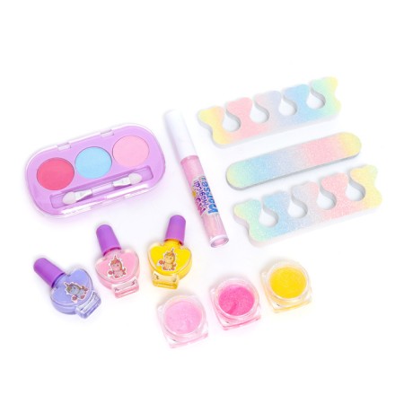 A set of cosmetics for a girl "Housel on wheels", pink, with false nails-7