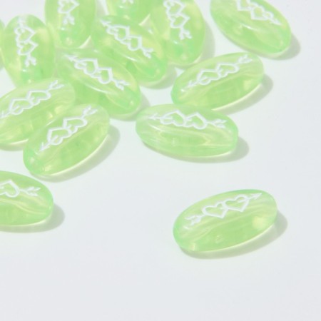 Acrylic bead "Hearts with an arrow", 17.5 × 5.5 mm, set 10 g, color transparent-1