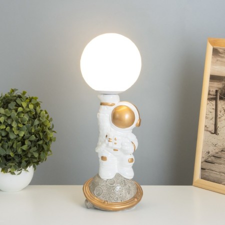 Table lamp "Cosmonaut with moon" 1x40W E14 white/gold 12.5x12.5x33cm-1