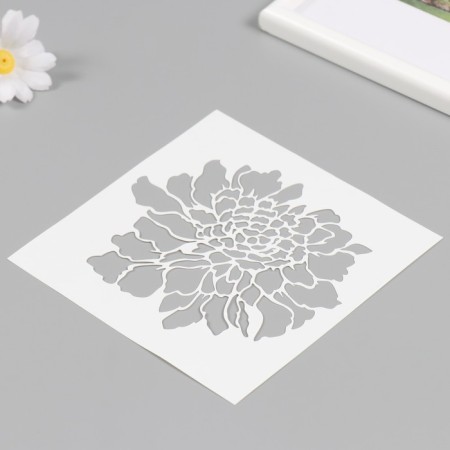 Plastic stencil "Flower" 15x15 cm-1