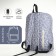 School backpack on lightning from textiles, 3 pockets, lilac color