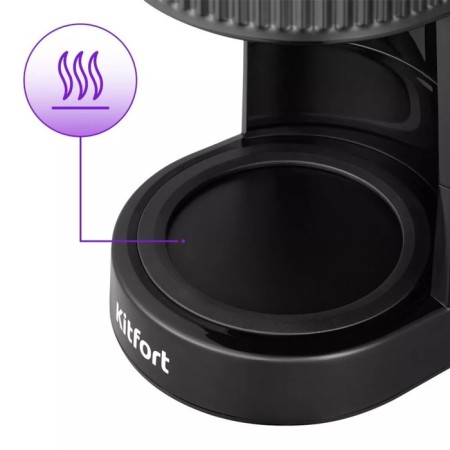 Coffee machine KitFort KT-7236, drip, 1080 watts, 1.25 l, black-4