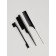 Set of comb, 3 objects: brush, with a tail, mini - brush, black color