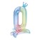 Foil ball 32 “The number 0 with the crown”, gradient, on the stand