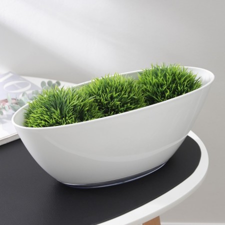 Pot with the Podon "Boat", 3 l, white color