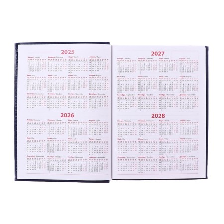 Diary of Leduced A5, 160 sheets of Nebraska, covering artificial leather, corner perforation, blue-15