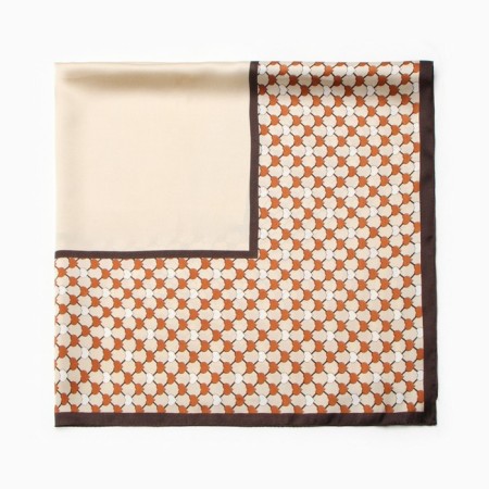 Women's scarf minku 70*70 cm, brown-2