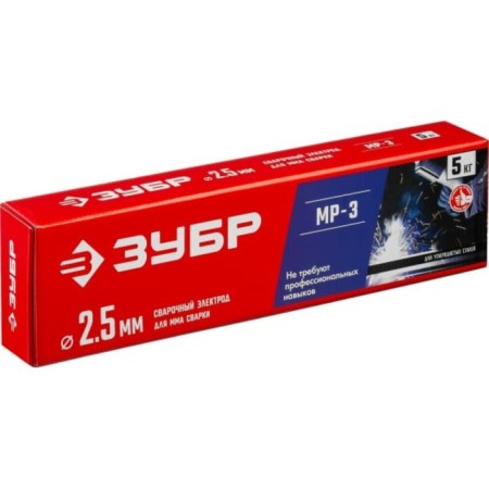 Electrodes welding bison MP-3 40015-2.5, with routine coating, d = 2.5 x 350 mm, 5 kg-1