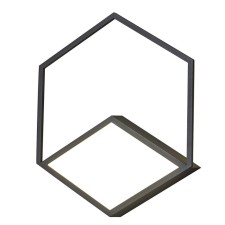 Ceiling light Mantra Kubick, LED, 2700LM, 2700K, 520x60x600 mm, matte black color
