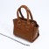 Bag Women's Tout with zipper, brown color