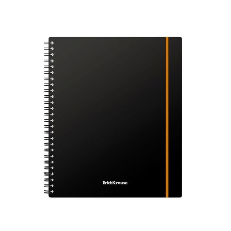 Notebook A5, 80 sheets in a cage on the crest Erichkrause "Accent", plastic toll cover, offset unit, whiteness 100%, mix-1