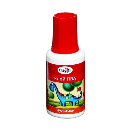 Glue PVA Gamma "Cartoons", 20 g, with a brush-8