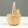 Wicker basket, rattan, 12.5 x 9/20 cm, white