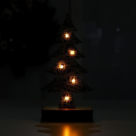 New Year's decor with backlight "New Year's spruce" 9 × 5 × 19 cm, green-1