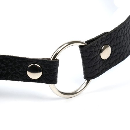 Gag BDSM Oka-hips, classic, adjustable belt, PU, ​​ABS, 500 x 45 mm, black-3