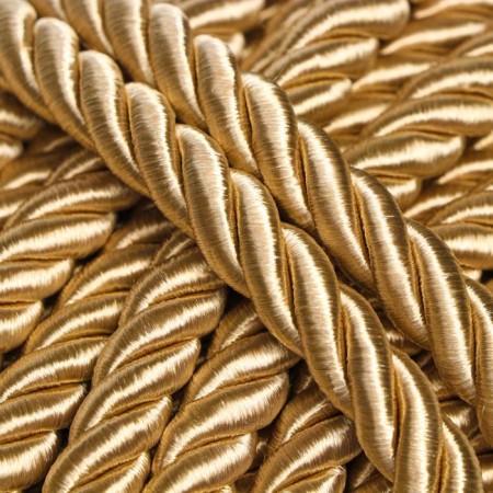 Cord for decor and finishes, twisted, decorative, brown, without braid, 12 mm x 25 m-1