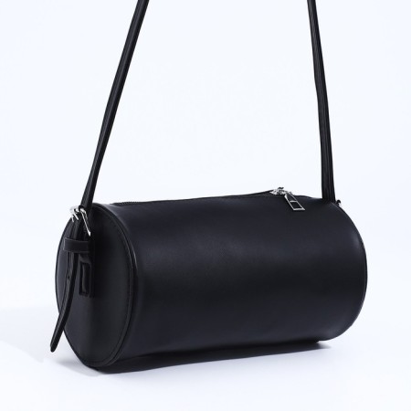Bag Cross-Bodi with a zipper, black color-1