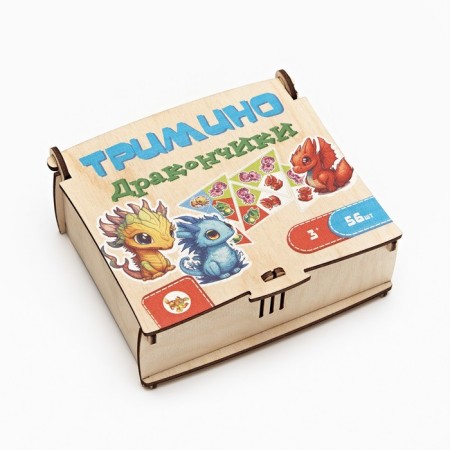 Board game, trimino, "Dragon", 56 knuckles, 17.5 x 8.3 x 2 cm-2