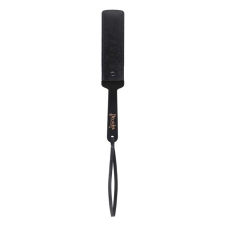 Paddl Flexible Pecado BDSM, genuine leather and wood, black color-1