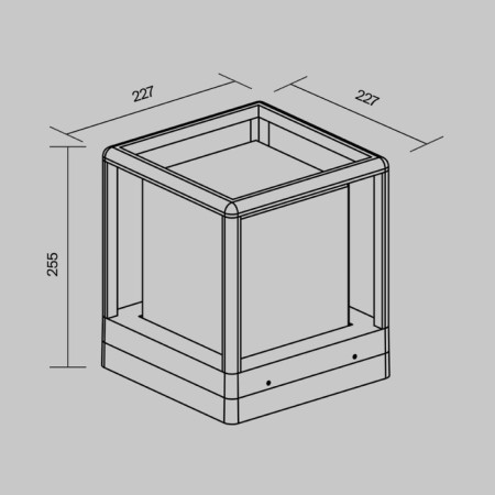 Landscape Light Outdoor O455FL-01GF, E27, 1x15 W, 227x227x255 mm, graphite-6