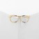 Brooch "Glasses" of the frame, color gold