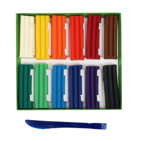 Soft plasticine (wax), 12 colors, 180 g, gamma "bee", with a stack-2