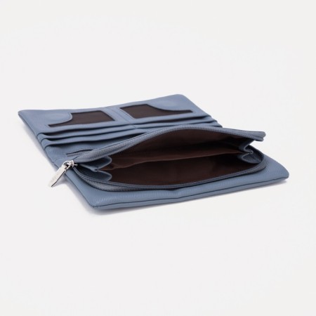 Women's wallet on magnets, blue color-4