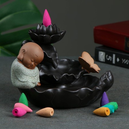 Set of incense on the stand "Apo on the lotus" 14x16x12cm-3