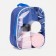 Cosmetic bag with a handle, blue color