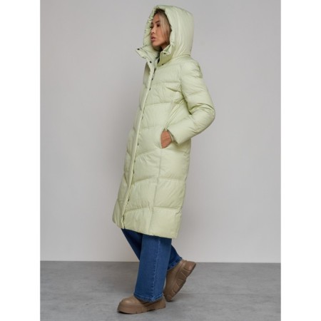 Coat insulated winter female, size 44, color light green-6