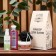 Gift set "4 in 1" scrub, milk, shampoo, black washcloth