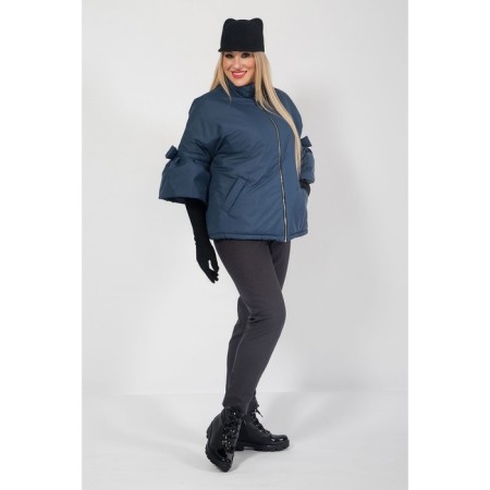 Female trousers, size 58, dark gray color-5