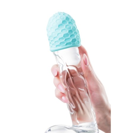 Masturbator A-Toys Pufl, turquoise, three, 6 cm d 2.7 cm-10