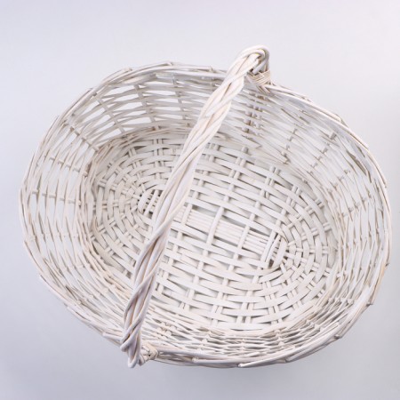A set of baskets of 3 pcs, 48x37x15/40 cm, white, willow-5