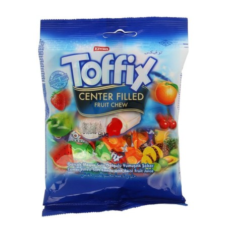Chewing sweets TOFFIX with fruit filler, 80 g