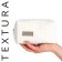 Cosmetic bag at the lightning textura, white color