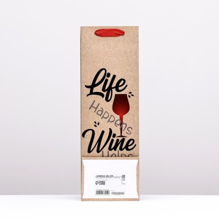 Package for the bottle "Wine Helps", 12 x 36 x 9 cm-1