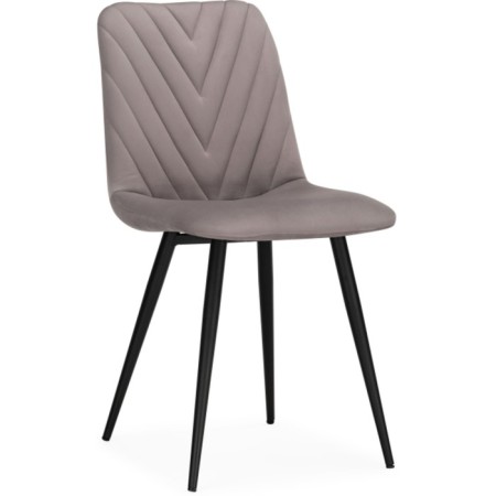 STULL OF A METALLARCASA RALF Metal/Velor, Black/Latte 44x53x83 cm