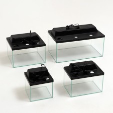 A set of terrariums with caps 7 l, 12l, 23l, 45 liters