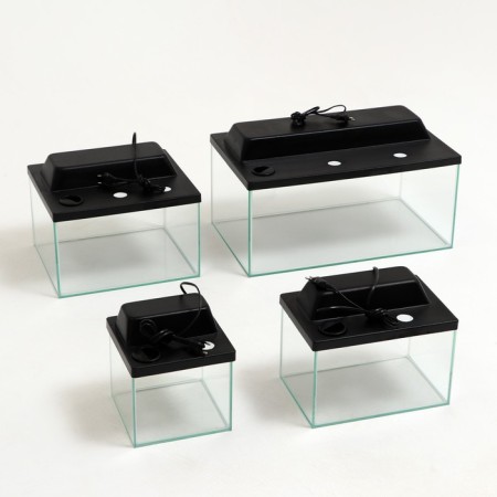 A set of terrariums with caps 7 l, 12l, 23l, 45 liters