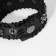 Bracelet Skin "Skull" with bones, black color with silver, 20 cm