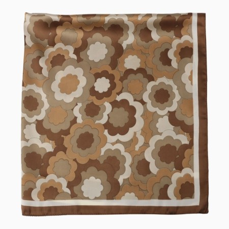 Women's scarf minku rr 70*70 cm, col. brown-2