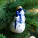 Souvenir on the Christmas tree "Snowman", 8 cm, Gzhel