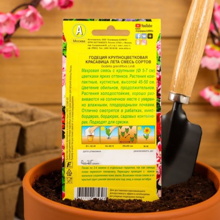Flower seeds Godegia "Beauty Summer" coarse -flowered, mixture of colors, o, 0.2 g-5