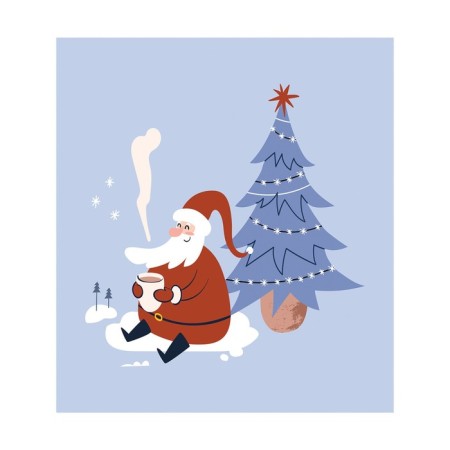A set of napkins for setting the table "Santa Claus under the Christmas tree", rectangular, size 32x46 cm, 4 pcs-2