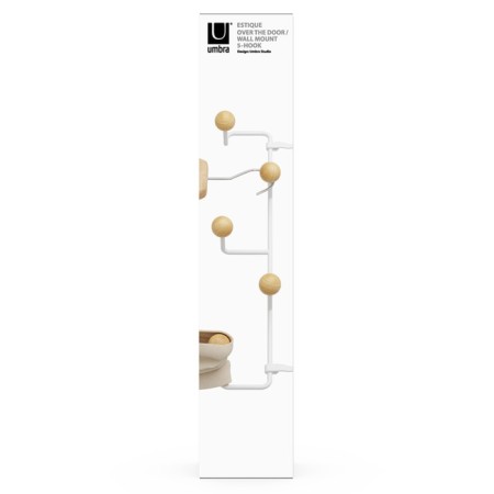 Broat for clothing hanging Estique, 390 × 100 × 300 mm, white / natural tree color-11