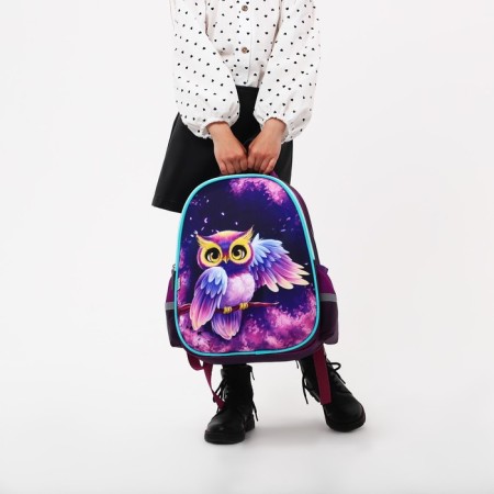 Backpack backpack Calligrata, 39x30x14 cm, "owl", for girls-17
