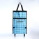 Folding bag on Velcro, 2 wheels, blue color