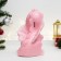 Piggy bank "Dracosha" white-pink, 13x15x25cm