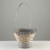 Set of wicker baskets, d23x18/42 cm, d27x19/44 cm, d29x19/46 cm, 3 pcs, gray, bamboo